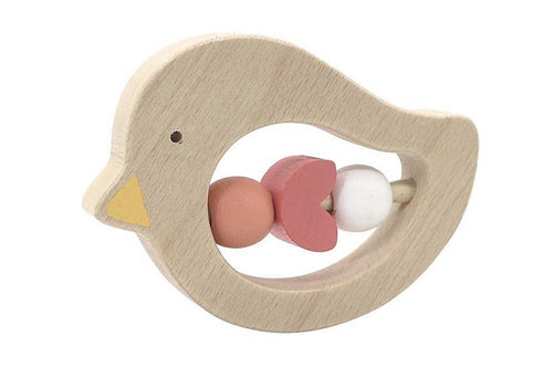 BIRD RATTLE WITH SILICONE BEAD