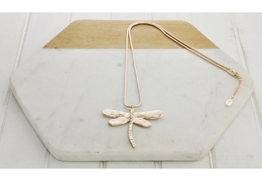 ROSE DRAGONFLY NECKLACE