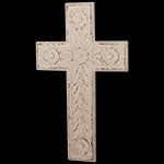 CARVED WOOD CROSS WALL DECOR